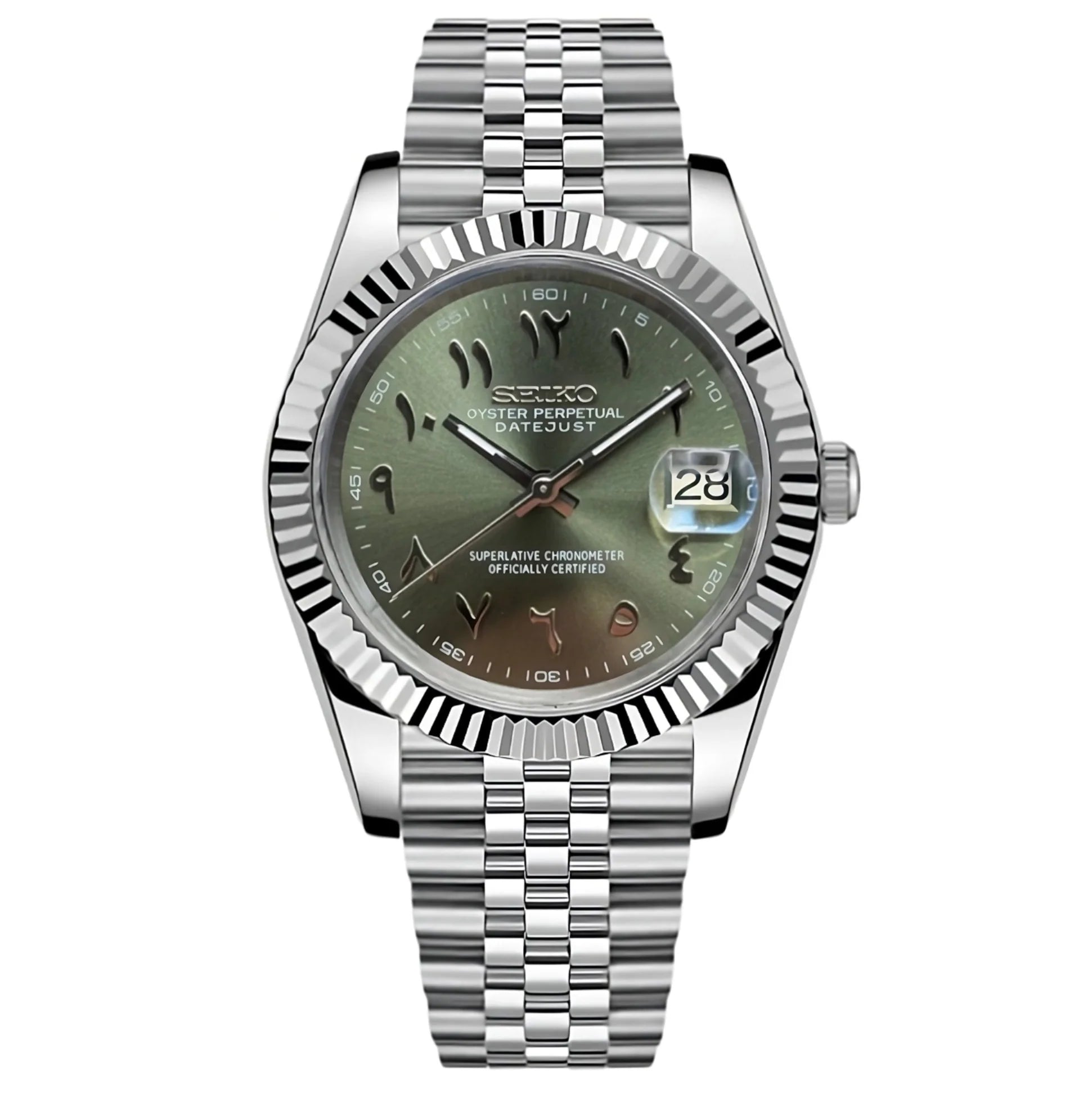 Seiko Datejust Olive Green Arabic Dial